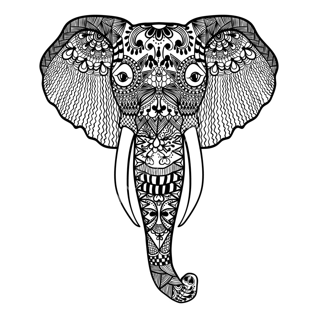 Стилизованная голова слона